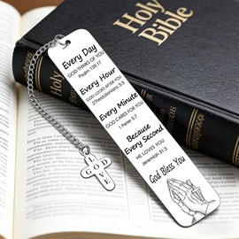 Bible Bookmark with Bible Verse Inspirational Bookmarks for Women Book Lovers Bookish Christmas Birthday Book Club Gifts - Bible Book Markers for Church Supplies Bible Study (E)