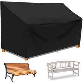 Funshot 3 Seater Garden Bench Covers Waterproof Outdoor Furniture Covers,163 * 66 * 63/89cm Windproof, UV Protected, Covers for Outside Garden Furniture with Drawstring
