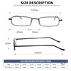 OWTXIS 4 Pack Slim Pen Reading Glasses, Blue Light Blocking