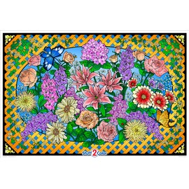 Flower Explosion - Giant Beautiful Coloring Poster (Great for Sharing, Family Time, Adults, Kids, Classrooms, Care Facilities and Group Activities)