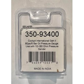 VDO Oil Pressure Gauge 350-93400 Cockpit International Gen II 80psi - VDO