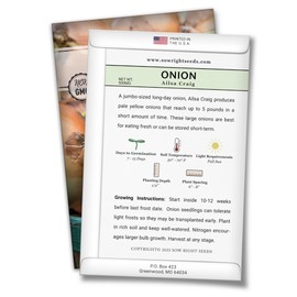 Sow Right Seeds - Ailsa Craig Onion Seeds for Planting - Non-GMO Heirloom Packet with Instructions to Plant an Outdoor Vegetable Garden - Globe Shaped Yellow Root - Mild & Sweet, Cold Tolerant (1)