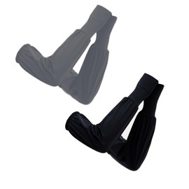 AWOCAN UV Protection Cooling Arm Sleeves, Sun Protection Covers for Men and Women, Relaxed Fit Sports Sleeves Tattoo Sleeve Covers (black+grey)