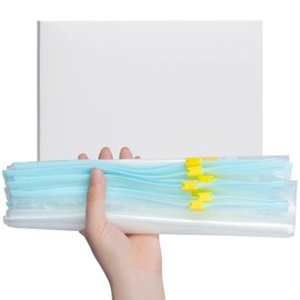 Food Storage Freezer Bags, 20 PCS Slider Ziplock Bags Reusable Sandwich Food Bags Zip Bags with Expandable Bottom Food Bags for Travel, Home Use (Large)