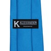 K. Alexander Peacock Blue Necktie SOLID Mens Neck Tie Satin
