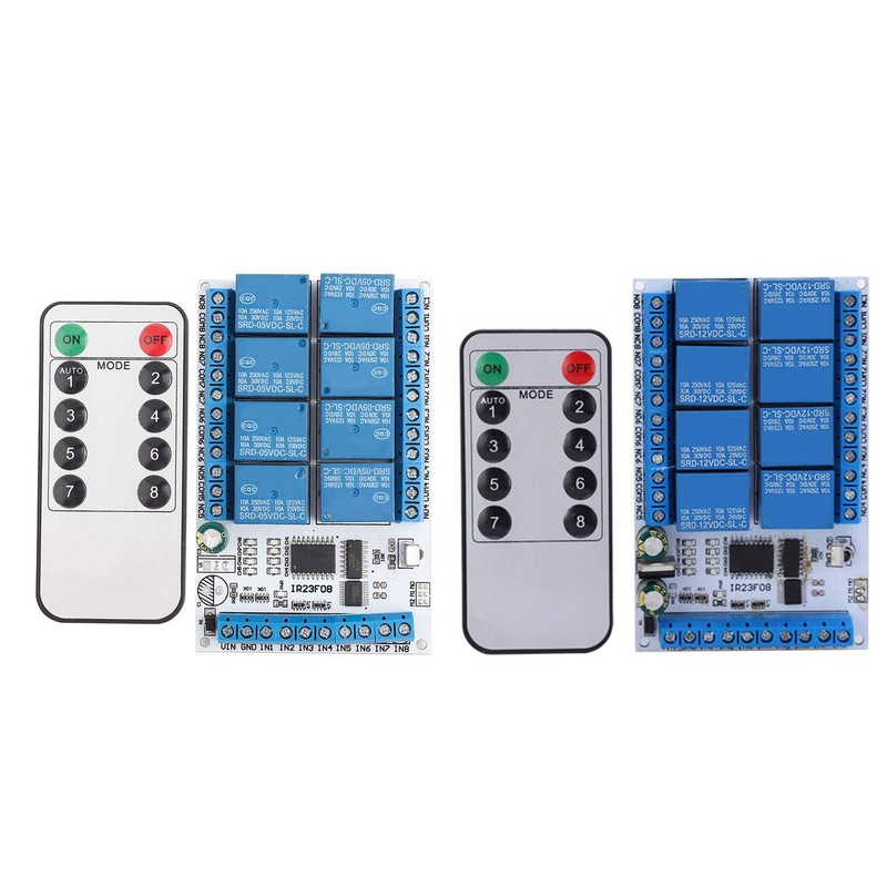 Eujgoov 8 Channel Relay Module Control Board DC 5V/12V Switch