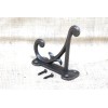 12 COAT HOOKS ANTIQUE STYLE CAST IRON 4.5" WALL DOUBLE