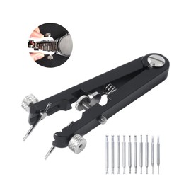 Freejoy Watch Spring Bar Plier Tool Set with Durable 10 Tips Pins, 6825 Spring Bar Tweezer Tool for Watch Wrist Bands Strap Removal Repair Fix Kit (Silver)