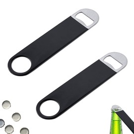 Professional Bottle Opener Dual Version Bottle Openers for 18cm Stainless Steel with Black Coated Handle Ideal for Suitable for Bottled Beverages Birthday Party