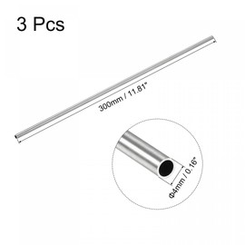 sourcing map 316 Stainless Steel Tube, 4mm OD 0.5mm Wall Thickness 300mm Length Pipe 3 Pcs
