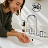 Bathroom Faucets for 3 Hole Sinks, Hurran 8 Inch Chrome