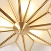 Aeyee Antique Brass Flush Mount Ceiling Light Star Shaped Ceiling