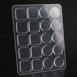 Xfenvs Premium Clear Soft Glass Table Top Bumper, Anti Slide and Scratch for Glass Table, Non-Adhesive Rubber Pads for Glass Table Top Spacer, Round and Square (25mm*2mm, 40 PCS)
