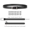 LEACOOLKEY Men's leather belt with slide Automatic leather belt ratchet