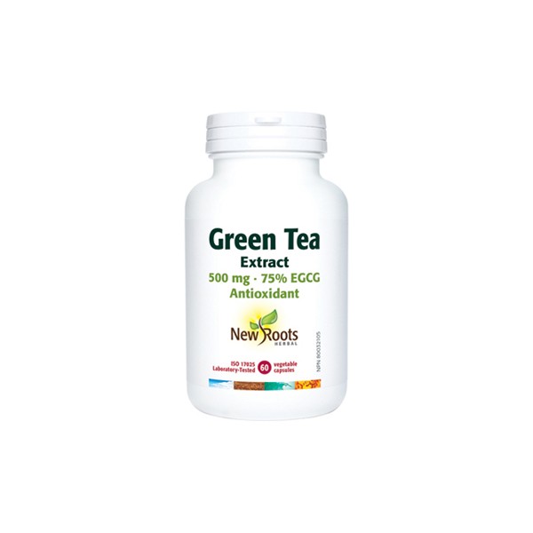 New Roots Green Tea Extract 500mg 75% EGCG - 60 V-Caps