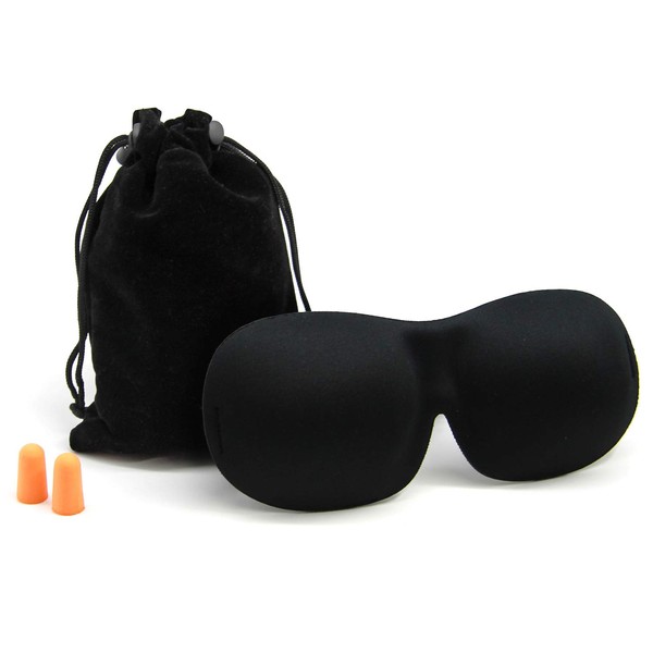 VALNEO Sleep Mask with Ear Plugs and Storage Bag -