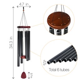 Wind Chimes Outdoor Metal Decorations | Garden Home Décor for Tree Hanging, in Loving Memory Custom Medium Tone, Noisy Wind Sympathy, Sympathy for Loss of Mother, Loss of Pet Sympathy Gifts