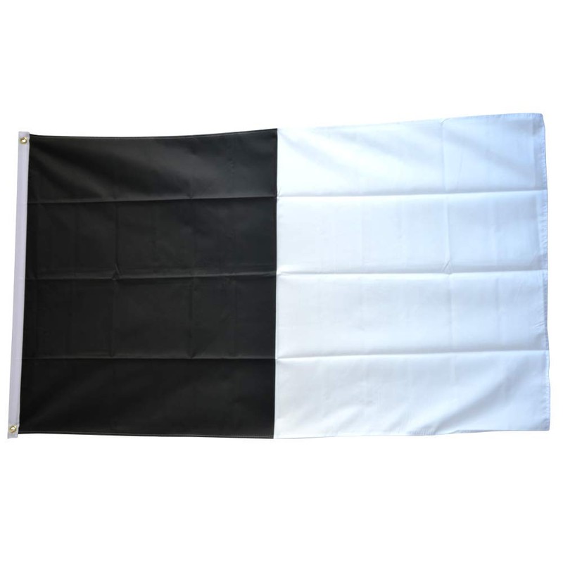 Flaggenfritze® Black and White Flag 90 x 150 cm