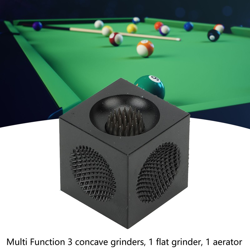 Pool Cue Tip Repair Tool Multifunctional Cube Shape Aluminum Alloy