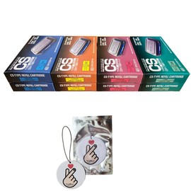 YirehStore CSX3 Air Spencer CS-X3 Air Freshener Refill Cartridge, 8-Pack Assorted Bundle (4 Different Scents, 2pk for each scent), and YirehStore Car Hanging Freshener, Finger Heart