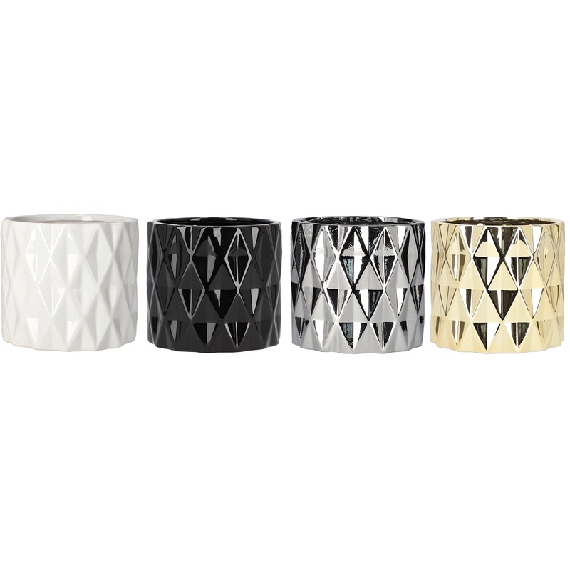 KOTARBAU® Ceramic Flower Pot Diameter 120 mm Planter Glazed White