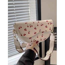 Summer 2024 Vintage Female Shoulder Bag with Two Straps, Girl Cute Crossbody Bag, Wide Strap Retro Luxury Color Block Saddle Bag Perfect for Party, Wedding, Dinner, Birthday Gifts:_multicolor3_Please Refer To The Pictures for Dimensions