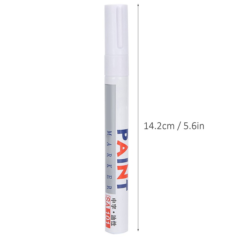 12Pcs White Paint Pen Acrylic Marker Permanent Marking Opaque Ink