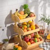 G.a HOMEFAVOR Bamboo Fruit Basket, Fruit Organizer for Kitchen Counter,