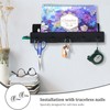 Echehi 5 Hooks Metal Key Holder with Shelf, 3 Way
