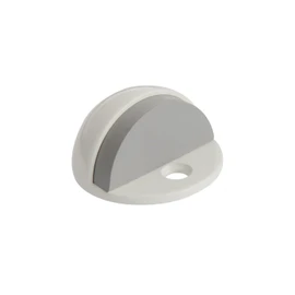 Dome Door Stop Wall Protectors with Rubber Stopper – White Floor Mounted Door Stoppers 5-Pack – Design House, 188334