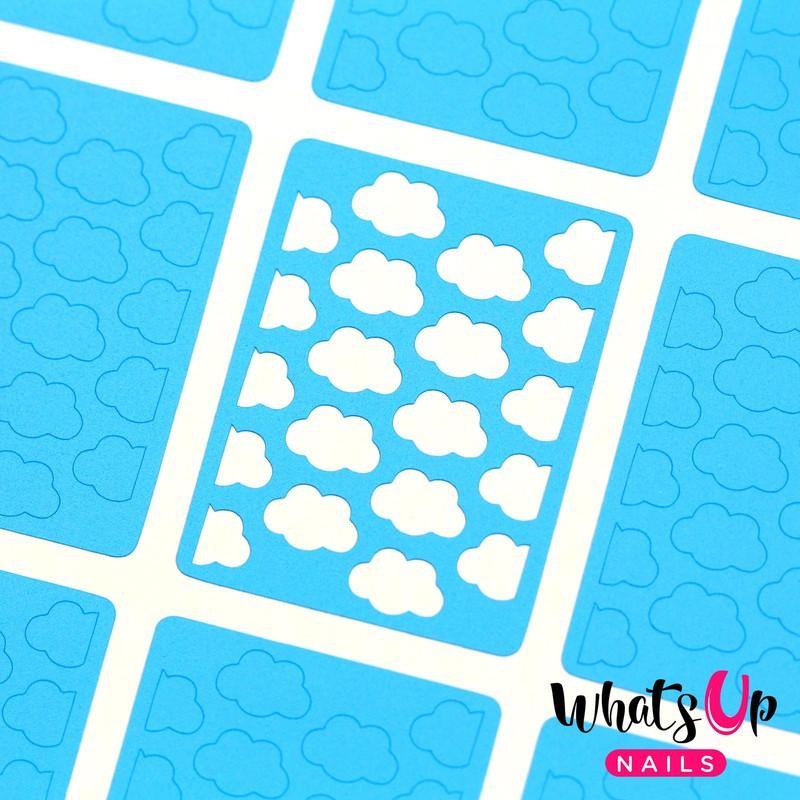 Whats Up Nails - Clouds Vinyl Stencils for Nail Art