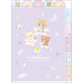 FA15502 Rilakkuma Vertical and Horizontal Index Holder (5 Pockets)