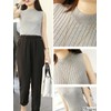 Monoa Women's Sweater, Elegant, Beautiful Lines, Sleeveless, High Neck, Knit,