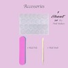 Gloss & Go 24 Reusable Artificial Fake Nail Set| Light