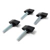 Design61 4 x Plastic Wing Screws with Threaded Bolts Steel