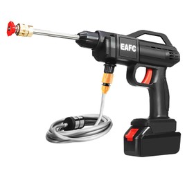 600W 30Bar Cordless High Voltage Cleaning Machine, Portable Spray Gun Car Washing Machine with 21V Battery, Suitable for Car, Fence, Floor Cleaning, Garden Watering