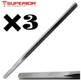 3 Pcs Sheehan Surgical Straight Osteotome 6mm Hexagon Handle 16cm Dental Instrument
