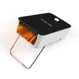 Portable Space Heater YOUCIDI Mini Desk Heater Electric Fan Air Warmer for Room/Office/Desktop Black