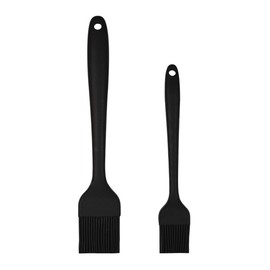 MIFASOO 2 Pack Heat Resistant Silicone Basting Brush,Black Long Handle Pastry Brush for Grilling, Baking, BBQ and Cooking