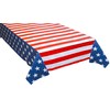 Iconikal July 4th Plastic Tablecloth Table Cover, American Flag, 54