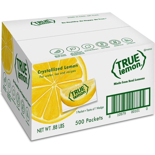 True Lemon Bulk Packets; más 5 palos de variedad de sabores limonada, 505 piezas