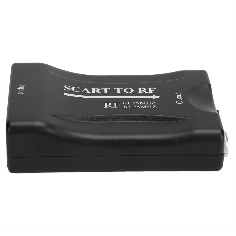 SCART to RF Converter Video Adapter RF 61.25mHz/ 67.25mHz Output