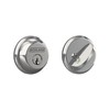 SCHLAGE B60N625 Deadbolt, Keyed 1 Side, Bright Chrome