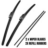 Fits Mercedes E-Class 2009-2014 All Season Wiper Blades With Extra