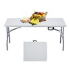 KAIHAOWIN Folding Table 5ft, Indoor/Outdoor Heavy Duty Foldable Table, Utility