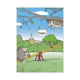 Twizler A6 Notebook - Funny Hedgehogs Design - A6 Lined Pocket Notebook - Funny Work Notepad - To Do List - Small Journal - Mini Note Book - Note Pad Shopping List