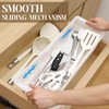Gulfmew 1 Pack Deep Drawer Organizer Bins, Adjustable Sliding Drawer
