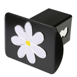 Plumeria Flower 3D Emblem Metal Trailer Hitch Cover Fits 2" Receivers