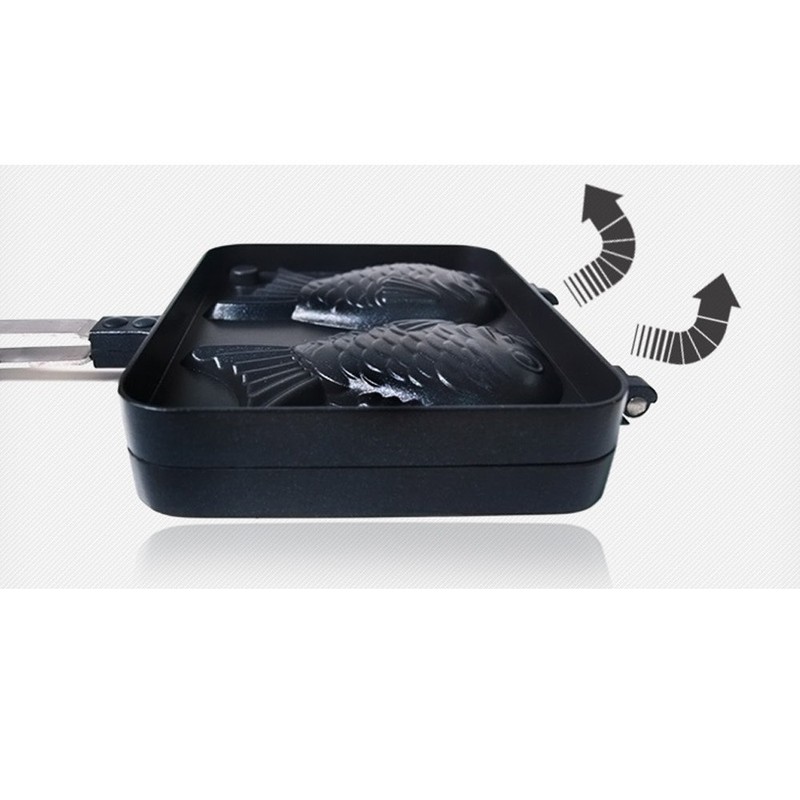 Household camping Hwasa Bungeoppang pan 2-piece Bungeoppang mold Bungeoppang machine