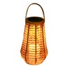 Large Solar Rattan Lantern Outdoor - Natural Solar Lights Outdoor